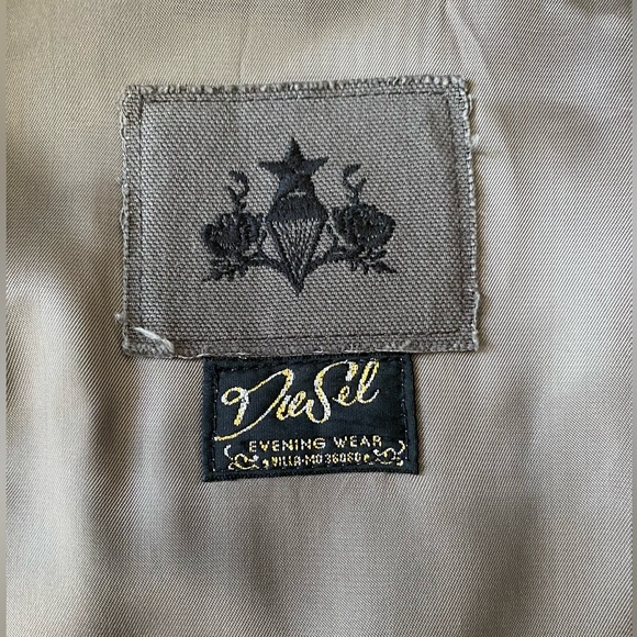 Vintage Diesel Evening Woman’s Wool Asymmetrical Military Style Jacket Size S - Picture 7 of 16